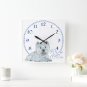 ウェスティー·マム スクエア壁時計 (ホーム)