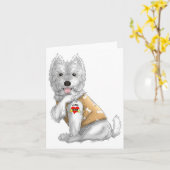 ウェスティー 愛してる ママ タトゥー 犬 シャツ 面白い 母の日 カード (黄色い花)