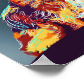 ウェスティー、手描きポップ・アートのアートスタイルポスター ポスター (角)