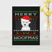 ウェスティー 犬 メリー ウーフマス クリスマス カード (黄色い花)