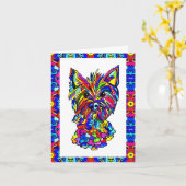 ウェスティー 誕生日カード カード (黄色い花)