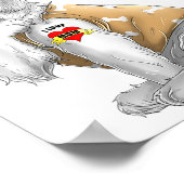 ウェスティーI愛ママTattoo犬シャツマおもしろいザーD ポスター (角)