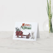 ウェスティ素朴ークリスマス カード (正面)