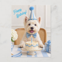 ウェスティ 誕生日おめでとう ポストカード