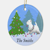 ウェステ飾ィのクリスマスツリー セラミックオーナメント (左)