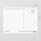 ウェストへのゲートウェイ、B&W ポストカード (裏面)