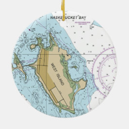ウェストアイランドフェアヘブンMAチャート セラミックオーナメント