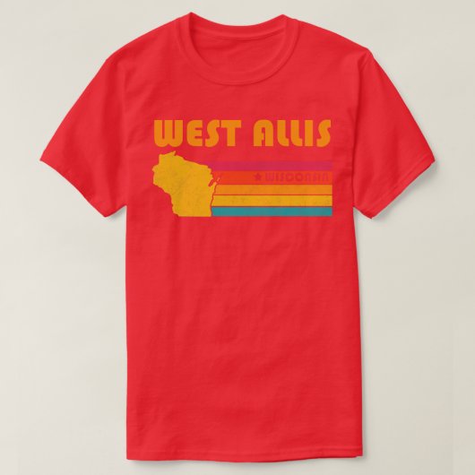 ウェストアリスウィスコンシンヴィンテージ動揺して土産 Tシャツ (デザイン正面)