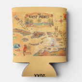 ウェストインディカリブの諸島マップクーラーボックス 缶クーラー (裏面)