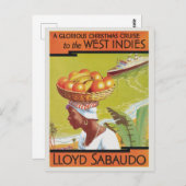 ウェストインディズロイド・サバウド・ヴィンテージ1931年ポスター ポストカード (正面/裏面)