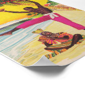 ウェストインディレトロヴィンテージ旅行ポスター ポスター (角)