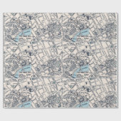 ウェストエンドの旧ロンドン地図 ラッピングペーパー (フラット)