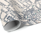 ウェストエンドの旧ロンドン地図 ラッピングペーパー (ロールコーナー)