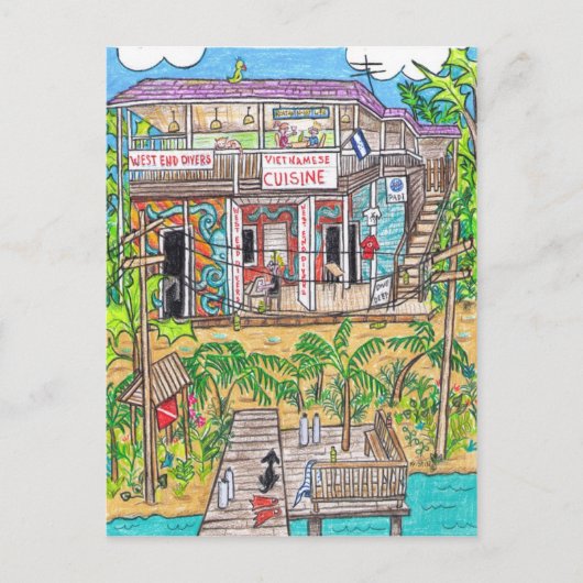 ウェストエンドダイバーハガキ ポストカード (正面)