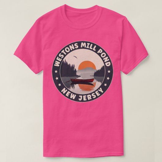 ウェストオンズミルポンドニュージャージーサンセット Tシャツ (デザイン正面)