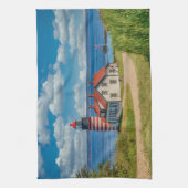 ウェストクオディヘッドライトハウス、ルベック、メイン キッチンタオル (縦)