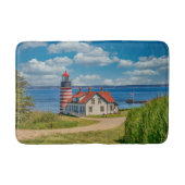 ウェストクオディヘッドライトハウス、ルベック、メイン バスマット (正面)