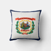 ウェストクールバージニア州旗の州 クッション (裏面)