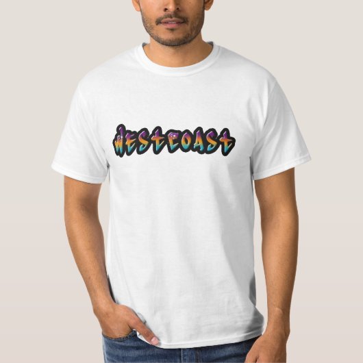 ウェストコーストのグラフィティ Tシャツ (正面)