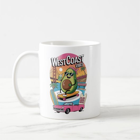 ウェストコーストバイブアボカド コーヒーマグカップ (左)