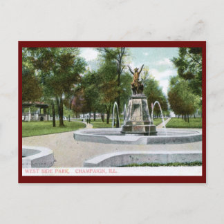 ウェストサイドパーク、シャンペーン、イリノイヴィンテージ ポストカード