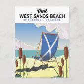 ウェストサンズビーチセントアンドリューススコットランド ポストカード (正面)