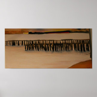 ウェストシアトルピアーズビューダウンタウンシアトルシップ ポスター