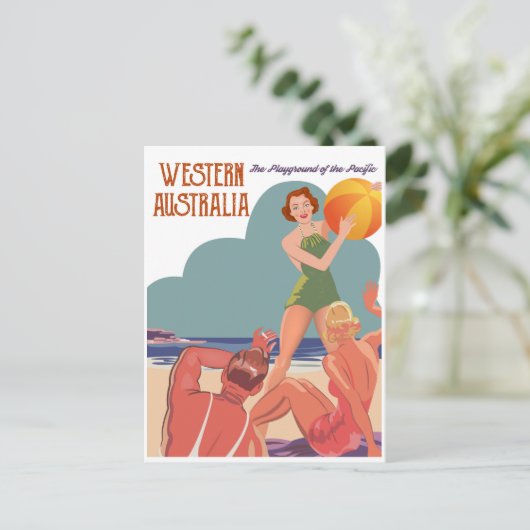 ウェストタンオーストラリアビーチ ポストカード (スタンド正面)