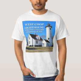 ウェストチョップ灯台、マサチューセッツ州マサチューセッツ・ヴィニヤードTシャツ Tシャツ