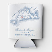 ウェストティスベリーエレガントマップネイビーブルー結婚式の引き出物 缶クーラー (正面)