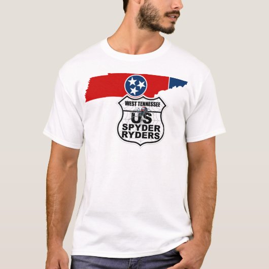 ウェストテネシー支部 - 州の概要ロゴ Tシャツ (正面)