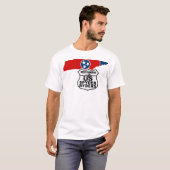 ウェストテネシー支部 - 州の概要ロゴ Tシャツ (正面フル)