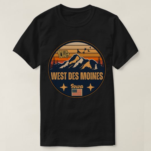 ウェストデモインズ, アイオワ州 Tシャツ (デザイン正面)