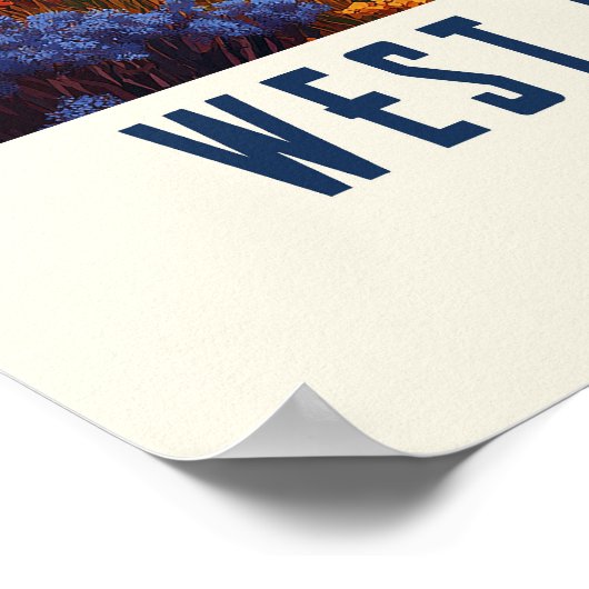 ウェストハイランドウェイスコットランドヴィンテージハイキングトラベル ポスター (角)