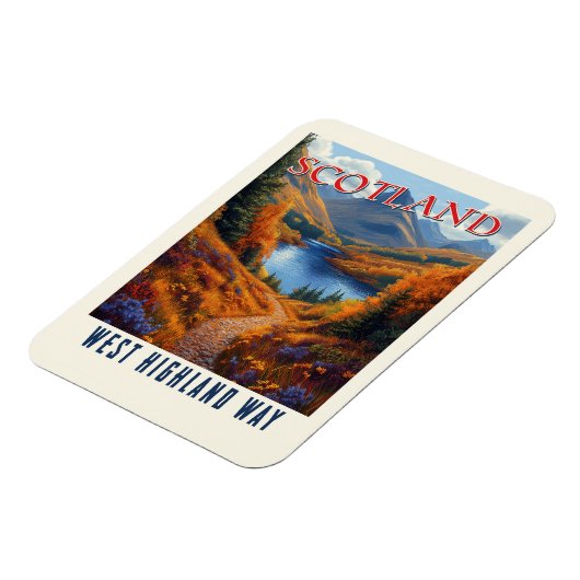 ウェストハイランドウェイスコットランドヴィンテージハイキングトラベル マグネット (左側)