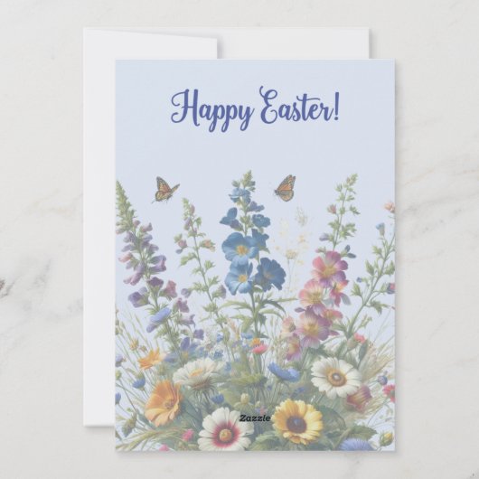 ウェストハイランドテリアとバニー・イースターカード シーズンカード (裏面)