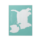 ウェストハイランドテリアドッグワンピーウェスティ ノートパッド (回転)