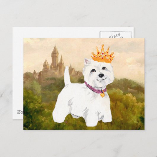 ウェストハイランドテリアプリンセス/プリンス ポストカード (正面/裏面)