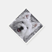 ウェストハイランドテリア スタンダードカクテルナプキン (角)