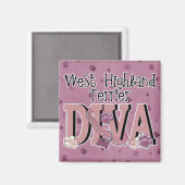 ウェストハイランドテリアDIVA マグネット (正面/裏面)