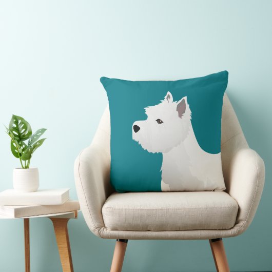 ウェストハイランドホワイトテリアの基本品種デザイン クッション (椅子)