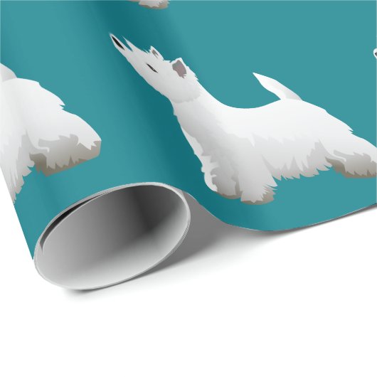 ウェストハイランドホワイトテリアの基本品種デザイン ラッピングペーパー (ロールコーナー)