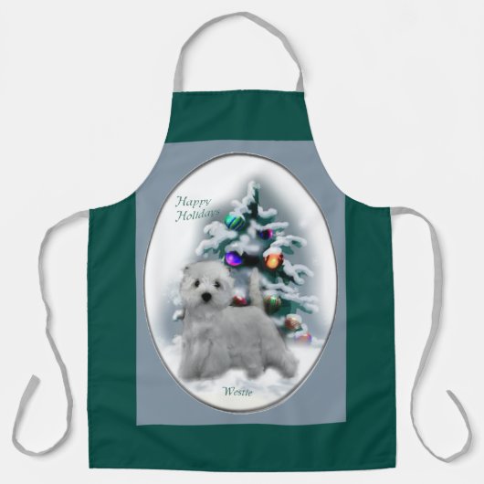 ウェストハイランドホワイトテリアクリスマス エプロン (正面)