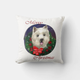 ウェストハイランドホワイトテリアクリスマス クッション