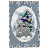 ウェストハイランドホワイトテリアクリスマス ミディアムペーパーバッグ (正面)