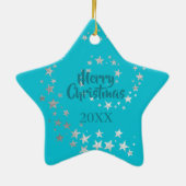 ウェストハイランドホワイトテリアシルバースターズクリスマス セラミックオーナメント (裏面)