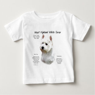 ウェストハイランドホワイトテリアヒストリデザイン ベビーTシャツ