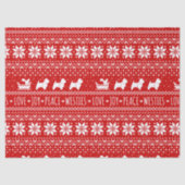 ウェストハイランドホワイトテリアーズクリスマスウェスティー犬 薄葉紙 (正面)