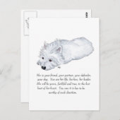 ウェストハイランドホワイトテリア形容認酒 ポストカード (正面/裏面)