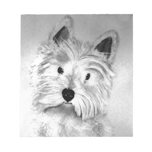 ウェストハイランドホワイトテリア ノートパッド (正面)